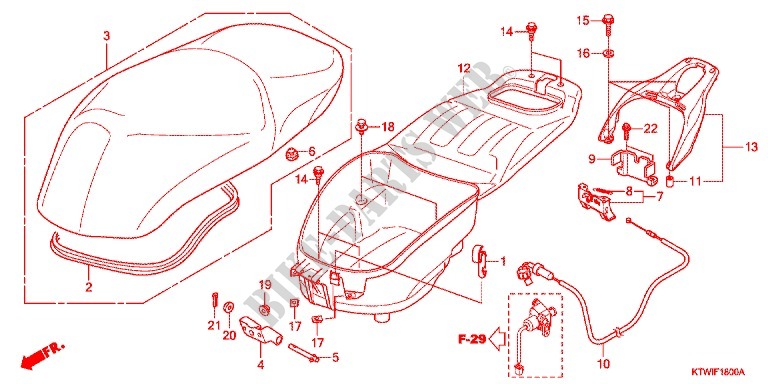 LUGGAGE BOX for Honda SH 300 ABS SPECIAL 2E 2012