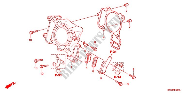 CYLINDER for Honda SH 300 R ABS TYPE 2E 2012