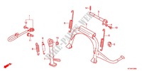 MAIN STAND   BRAKE PEDAL for Honda SH 300 R ABS BLANC TYPE 2F 2012