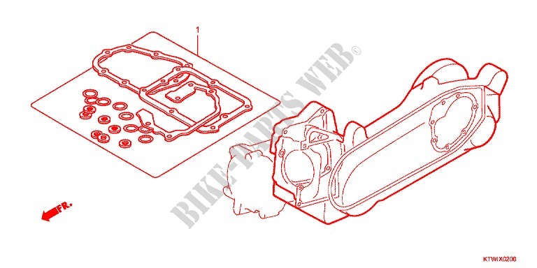 GASKET KIT for Honda SH 300 R ABS BLANC TYPE F 2012