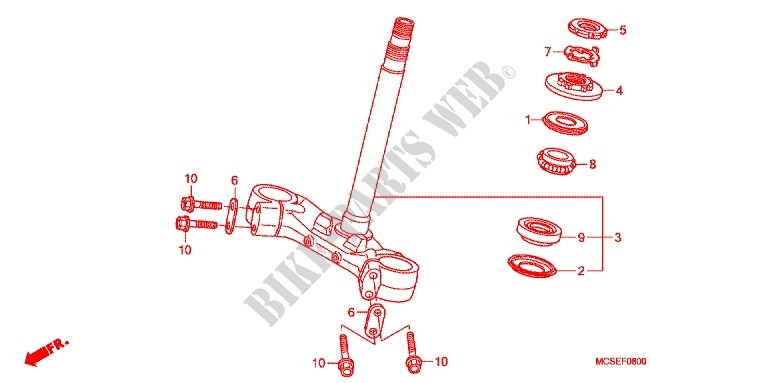 STEERING STEM for Honda ST 1300 ABS 2012