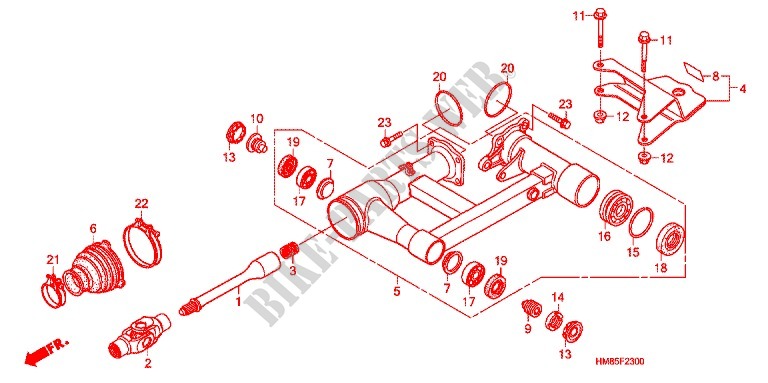 SWINGARM   CHAIN CASE for Honda TRX 250 FOURTRAX RECON Standard 2012