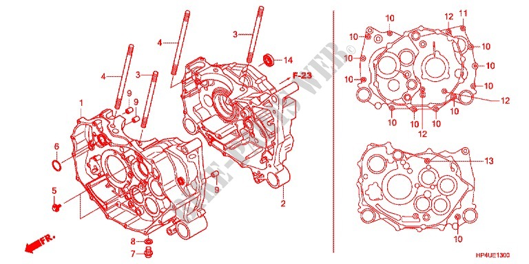 CRANKCASE   OIL PUMP for Honda FOURTRAX 420 RANCHER 4X4 Manual Shift RED 2012
