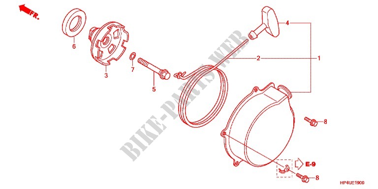 RECOIL STARTER for Honda FOURTRAX 420 RANCHER 4X4 Manual Shift RED 2012