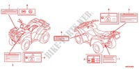 CAUTION LABEL (1) for Honda FOURTRAX 500 FOREMAN 4X4 2012