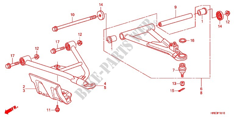 FRONT SUSPENSION ARM for Honda FOURTRAX 500 FOREMAN 4X4 Power Steering 2012