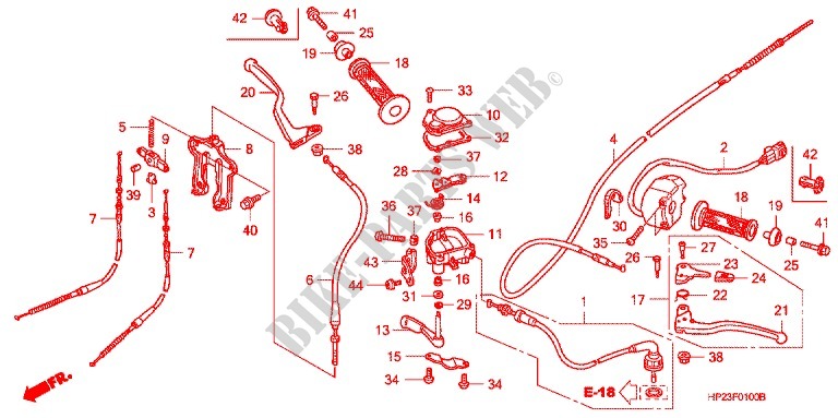 LEVER   SWITCH   CABLE (1) for Honda SPORTRAX TRX 90 2012