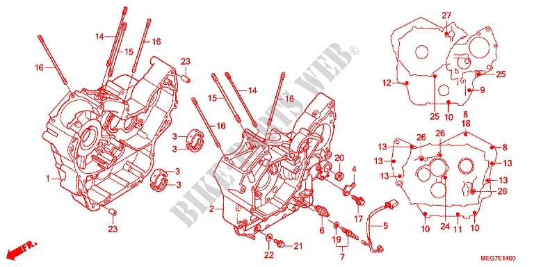CRANKCASE (VT750C2B/C2S/CS/C/CA) for Honda SHADOW VT 750 AERO ABS 2012