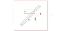 CH BKRST PLATE(LO for Honda SHADOW VT 750 COSMIC BLACK 2012