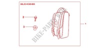LEATHER BACKREST BAG for Honda SHADOW VT 750 COSMIC BLACK 2012
