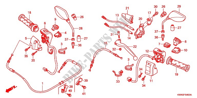 LEVER   SWITCH   CABLE (1) for Honda PCX 125 SPECIAL EDITION 2012