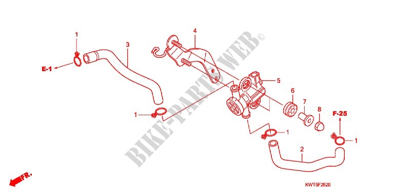 AIR INJECTION CONTROL VALVE for Honda XRE 300 ABS 2012