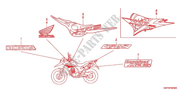 STICKERS for Honda XRE 300 ABS 2012