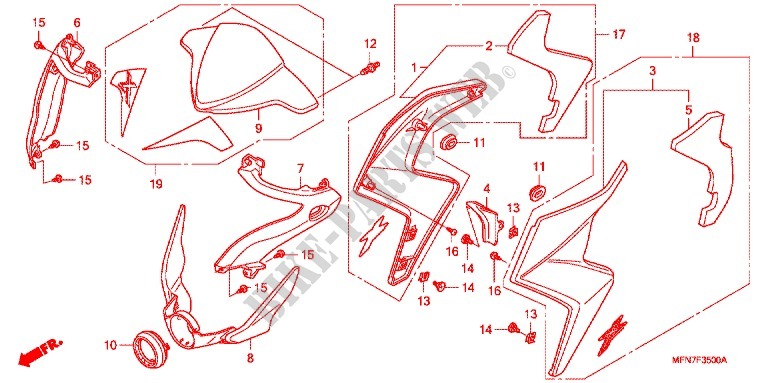 SEAT   REAR COWL for Honda CB 1000 R ABS 2012