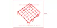 RUBBER NET BLACK for Honda CB 1000 R ABS WHITE 2012