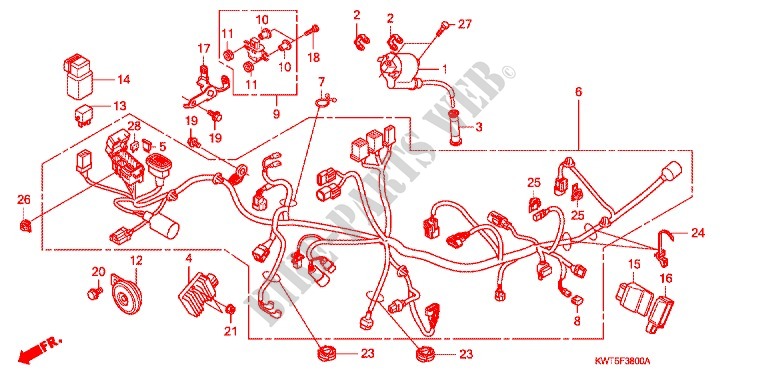 WIRE HARNESS (XRE300) for Honda XRE 300 3BR 2011