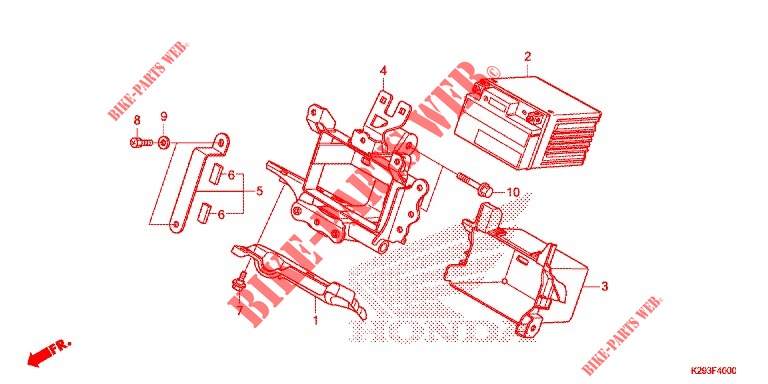TOOLS   BATTERY BOX for Honda SH MODE 125 2014