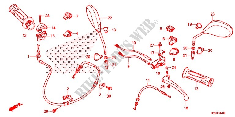 LEVER   SWITCH   CABLE (1) for Honda SH MODE 125 2014