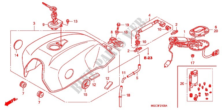FUEL PUMP for Honda CB 1100 ABS NOIRE 2015