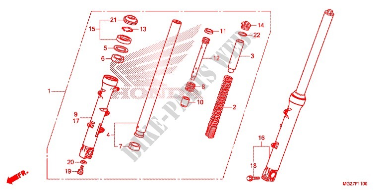 FRONT FORK for Honda CB 500 X ABS 2014