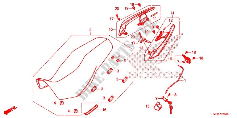 SEAT   PASSENGER GRIP for Honda CB 500 X 2014