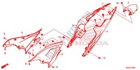 REAR   SIDE COVERS for Honda CB 500 F ABS BLANCHE 2013