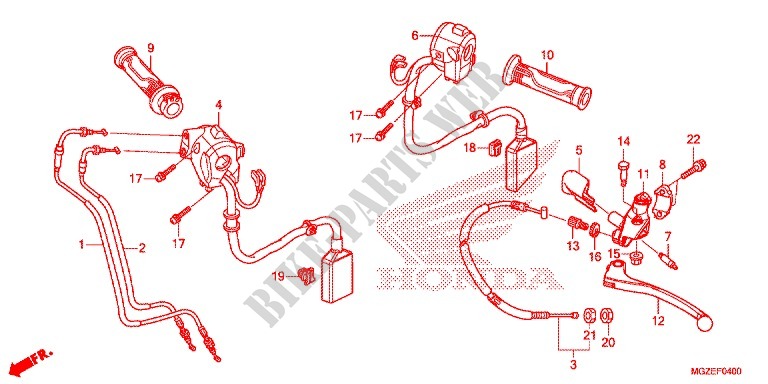 LEVER   SWITCH   CABLE (1) for Honda CB 500 F ABS BLANCHE 2013