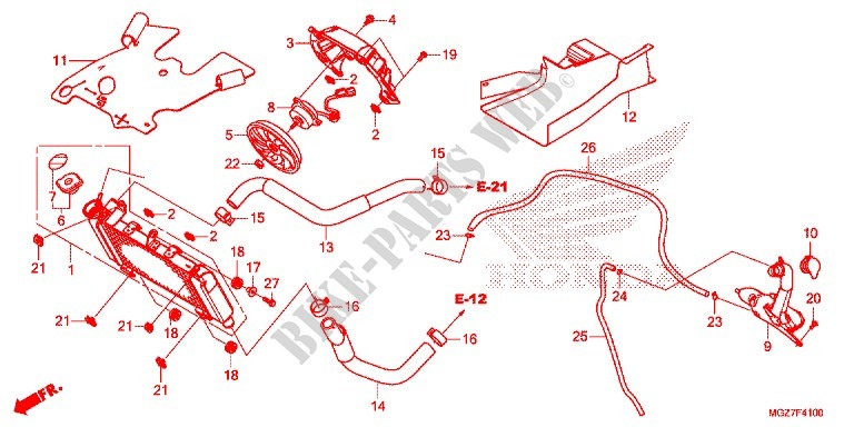 RADIATOR for Honda CB 500 X ABS 2013