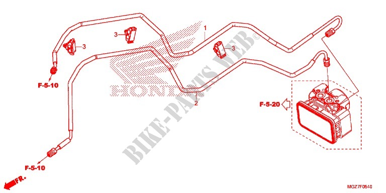 REAR BRAKE HOSE   BRAKE PIPE for Honda CB 500 X ABS 2013