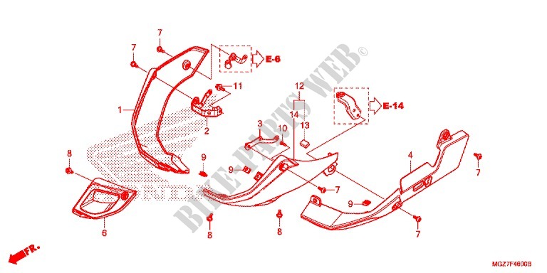 UNDER COWL for Honda CB 500 X ABS 2013