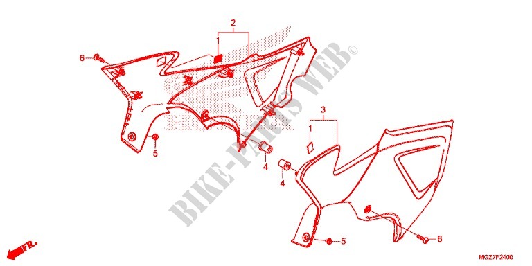 SIDE COVERS for Honda CB 500 X ABS 2013