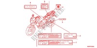 CAUTION LABEL (1) for Honda CB 150 INVICTA, NEGRO 2012