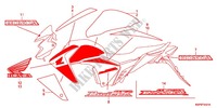 STICKERS (CBF150MC) for Honda CB 150 INVICTA, NEGRO 2012