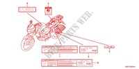 CAUTION LABEL (CBF150MB/MC) for Honda CB 150 UNICORN DAZZLER 2012