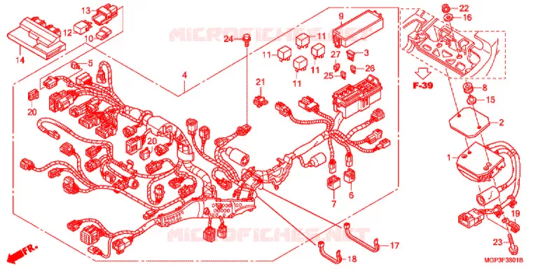 WIRE HARNESS Honda MOTO 1000 CBR 2013  CBR1000RAD