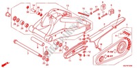 SWINGARM   CHAIN CASE for Honda CBR 1000 RR WHITE 2012