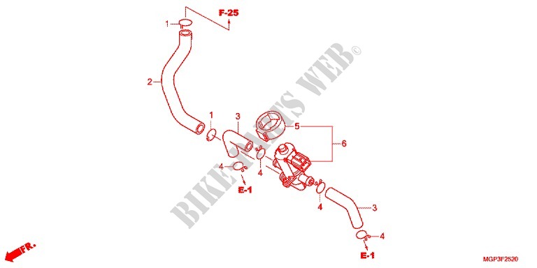AIR INJECTION CONTROL VALVE for Honda CBR 1000 RR WHITE 2012