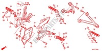 PEDAL for Honda CBR 1000 RR FIREBLADE RED 2012