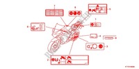 CAUTION LABEL (SAUF KO, 2KO) for Honda CBR 125 WHITE 2012