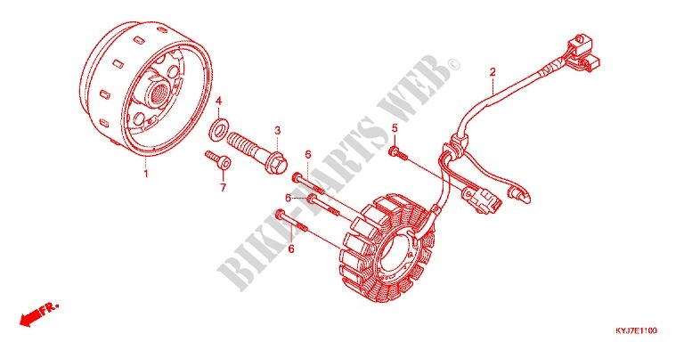LEFT CRANKCASE COVER   ALTERNATOR (2) for Honda CBR 250 R NOIRE 2013