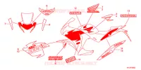STICKERS (CBR250RD/RAD 4F,4RU,6E,7ED) for Honda CBR 250 R REPSOL 2013