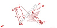 MAIN STAND   BRAKE PEDAL for Honda CBR 500 R ABS NOIRE OU ARGENT 2013