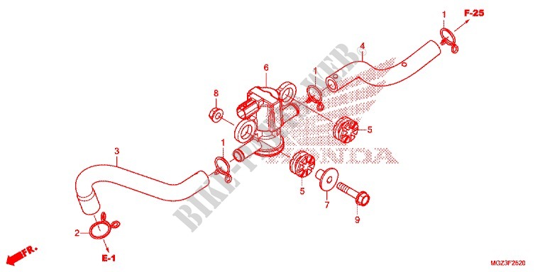 AIR INJECTION SOLENOID VALVE for Honda CBR 500 R ABS NOIRE OU ARGENT 2013
