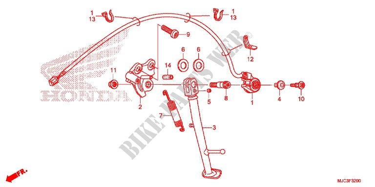 MAIN STAND   BRAKE PEDAL for Honda CBR 600 R ABS REPSOL 2013