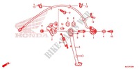 MAIN STAND   BRAKE PEDAL for Honda CBR 600 RR HRC TRICOLORE 2014
