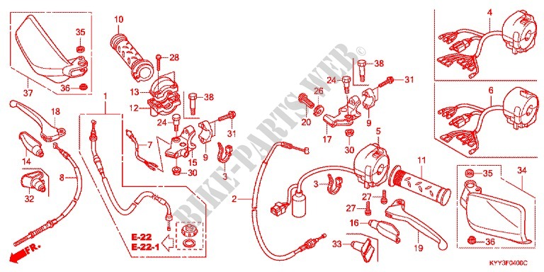 LEVER   SWITCH   CABLE (1) for Honda ACE 125 MOULDED WHEELS 2014