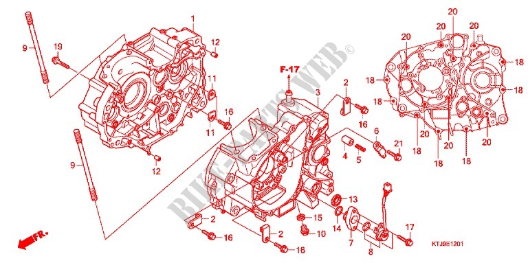 CRANKCASE (CGR125SHA,B) for Honda GR 125 2011
