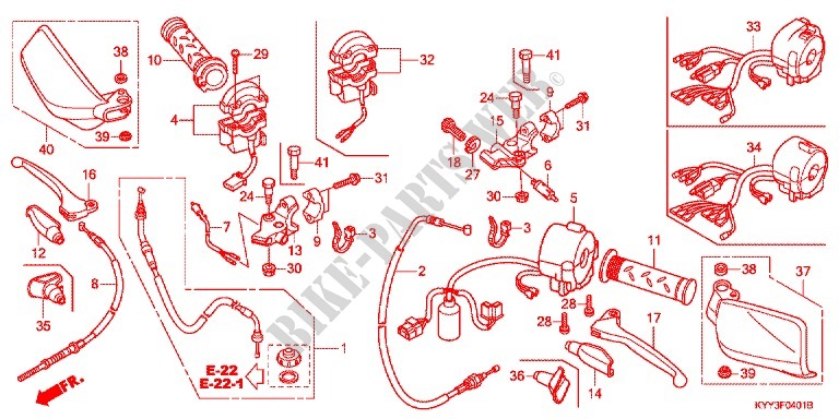LEVER   SWITCH   CABLE (2) for Honda ACE 125 2013