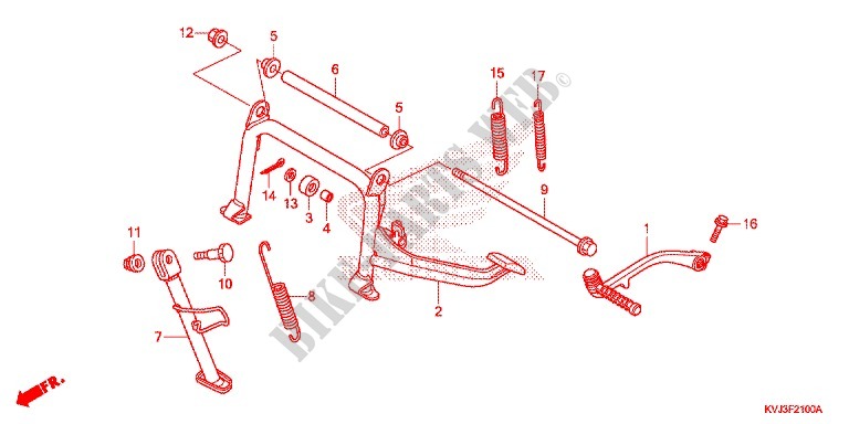STAND   KICK STARTER ARM for Honda CRUISING 125 2014