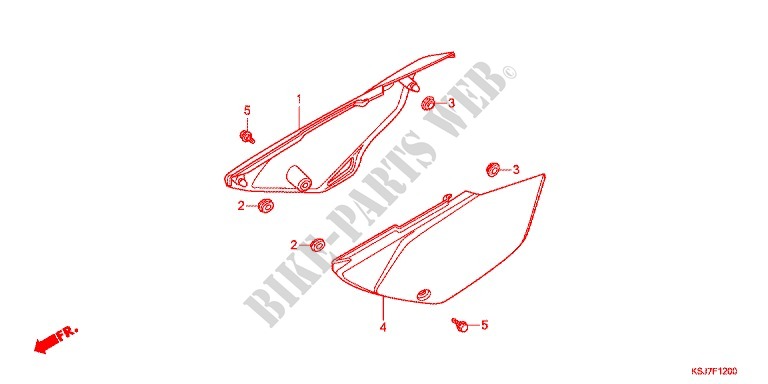 SIDE COVERS for Honda CRF 100 2012